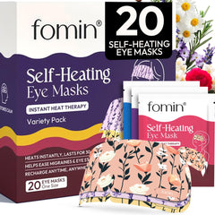 FOMIN mascarilla ocular térmica desechable, uso en dos pasos para relajar la vista.