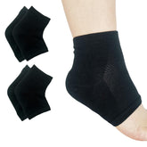 FonsBleaudy gel heel sock package includes two pairs for kids and women, ideal for everyday wear.