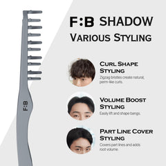 FORBEAUT Shadow Hair Brush side view highlights ergonomic handle for comfortable daily use.