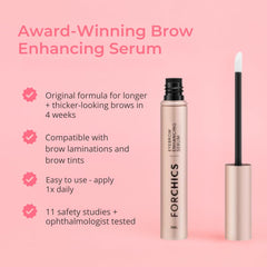 Forchics Eyebrow Growth Serum texture close up highlighting clean hormone-free actives