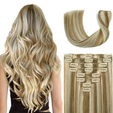 Forede clip-in hair extensions 18in pack front view for seamless length addition