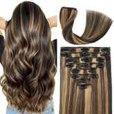 Forede clip-in hair extensions Real Human Hair 20inch for seamless volume and natural length.