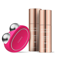 FOREO Bear device front view highlights compact microcurrent tech for at-home facial toning.
