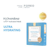 FOREO H2Overdose mask pack close-up highlighting deep hydration