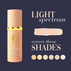 Forever Bloom Bio Mimic Foundation color-matching technology demonstrates seamless skin tone blending.