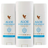 Forever Living Aloe Ever-Shield pack-of-3 deodorant sticks provides aluminum-free odor protection.
