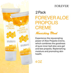Forever Living Aloe Propolis Creme creamy texture detail emphasizing skin nourishment.