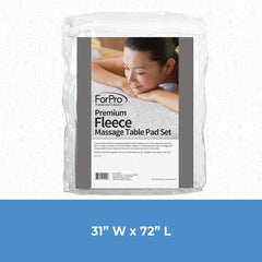 ForPro Premium Fleece Massage Pad side view demonstrates secure fit with straps.