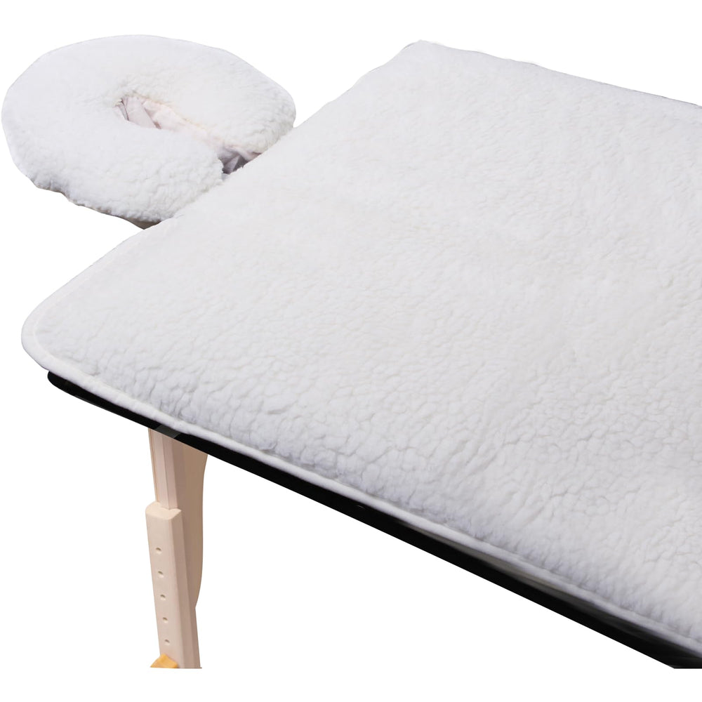 ForPro Premium Fleece Massage Pad top view shows plush hypoallergenic comfort.