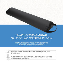 ForPro Premium Half-Round Bolster Pillow neck support during stretches