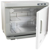 ForPro hot towel warmer exterior cabinet in a clean white finish for spa-ready setups.