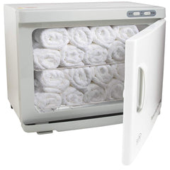 ForPro hot towel warmer water-drip tray keeps workspace tidy.