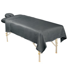 ForPro Professional Collection microfiber face rest cover in cool grey protects cushions