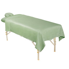 ForPro Premium Microfiber fitted sheet in Sage for secure fit on massage tables