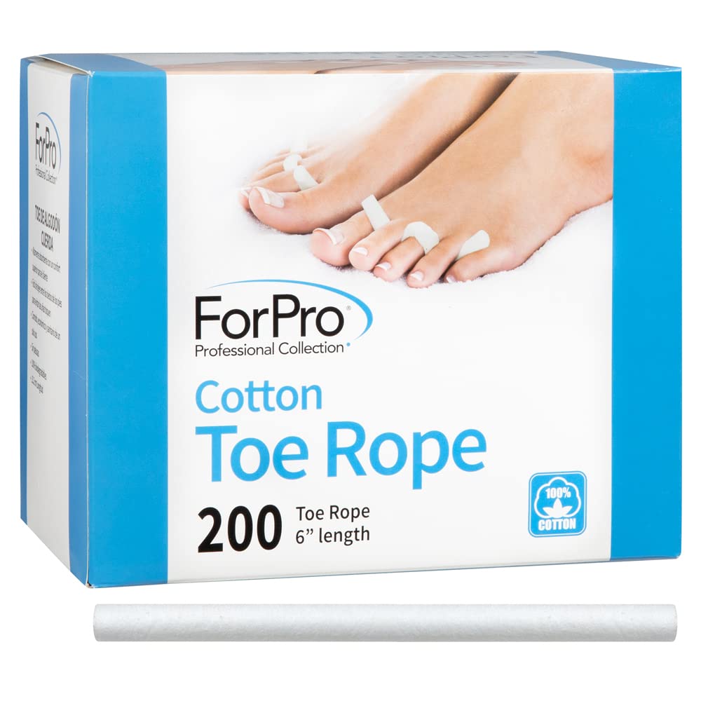 ForPro Professional Collection cotton toe rope closeup showing lint-free material ideal for clean pedicures.