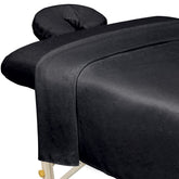 ForPro Professional Collection microfiber flat sheet laid smoothly for client comfort