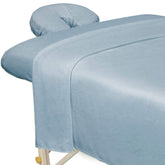 ForPro Professional Collection massage flat sheet in Wisteria demonstrates ultra-soft microfiber for comfort