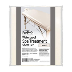 ForPro Professional Collection spa treatment sheet set keeps tables clean during scrubs and liquids.