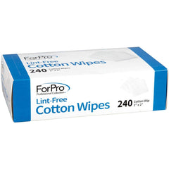 ForPro Professional Collection white cotton wipes with dispenser box for easy storage