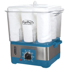 ForPro XL hot towel steamer towel-loading-area view shows nine-towel capacity