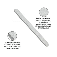 ForPro Zebra cushioned-core nail file delivers durable, comfortable grip