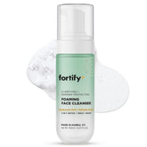 Fortify Skincare facial cleanser bottle with pump foaming for oil control.