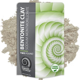 FOSSIL POWER Bentonite clay powder packaging in a 2lb bag for DIY masks