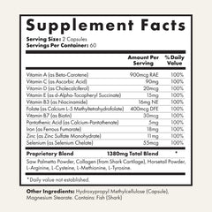 Foundation Skincare UnTangled Hair Vitamins label detail highlights key ingredients for hair growth support