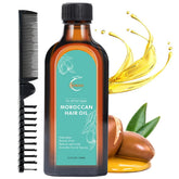 Fovcos Moroccan Argan Treatment Oil bottle close-up showcasing premium hydration.
