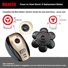 FOXSONIC 7-heads compatibility with Wyklaus SHPAVVER shaver for versatile shaving