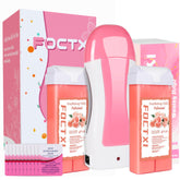 FOCTXI Hair Removal Kit roller highlights fast, even wax melting for smoother sessions.