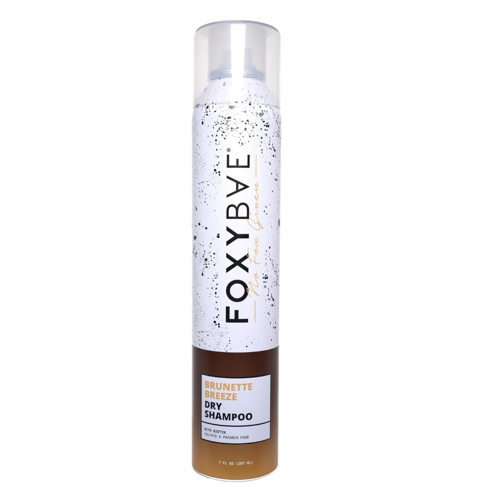 FoxyBae Brunette Breeze bottle-front demonstrates tinted formula for seamless brunette blending with no white residue.