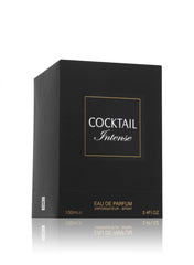 Fragrance World Cocktail Intense packaging detail emphasizes luxury presentation for special occasions