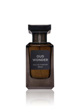 Fragrance World Oud Wonder bottle-front, premium evening scent option.
