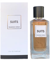 Fragrance World Suits unisex EDP bottle front view promotes versatile daily wear