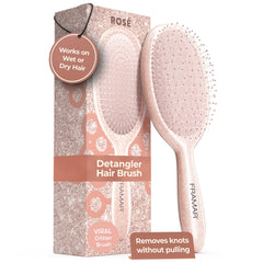 FRAMAR Glitter Hair Brush Detangler front view highlights tangle-free styling and reduced breakage.