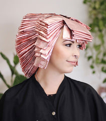 Framar Rosé foil in use adds modern color to highlights.