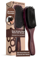 FRAMAR Slick Back Brush close-up bristles showing dense boar bristles for sleek styling