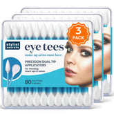 Fran Wilson Eye Tees 80-count pack shown for travel-friendly precision touch-ups.