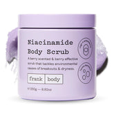 frank body niacinamide body scrub foaming texture during application for smoother skin