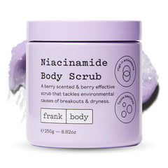 frank body niacinamide body scrub foaming texture during application for smoother skin