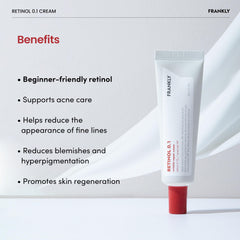 FRANKLY night cream texture close-up highlights creamy, hydrating formula.
