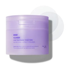 FRANKLY Pore Closer Toner Pad with rice extract hydration for smooth skin texture.