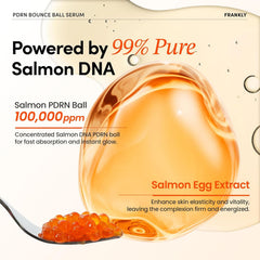 FRANKLY Salmon PDRN Bounce Ball Serum application under makeup for makeup-friendly finish