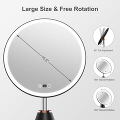 FRANO mirror with 10x magnification for precise detail work like eyeliner and brows.