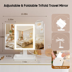 FRANO makeup mirror 2x magnification for refined eye and lip makeup