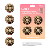FRASAM Gen3 replacement heads rose gold for precise facial hair removal