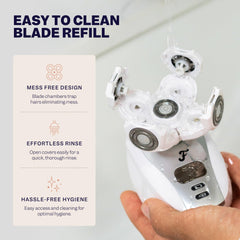 Freebird BodySmooth mess-free cleanup with built-in hair chamber