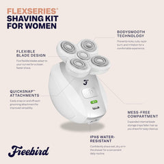 Freebird FlexSeries on-hand use for comfortable leg and bikini grooming.