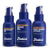 Freebird shave-care-kit front view highlights compact travel-friendly packaging